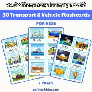 30 Transport & Vehicle Flashcards for Kids