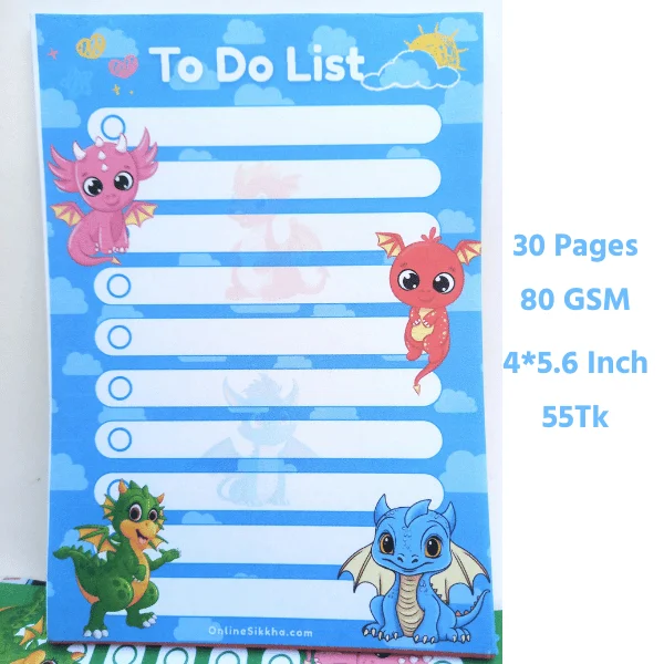 শিশুদের টুডুলিস্ট - ৩০পেজ - ৮০ জিএসএম - ৪*৫.৬" - Image 3