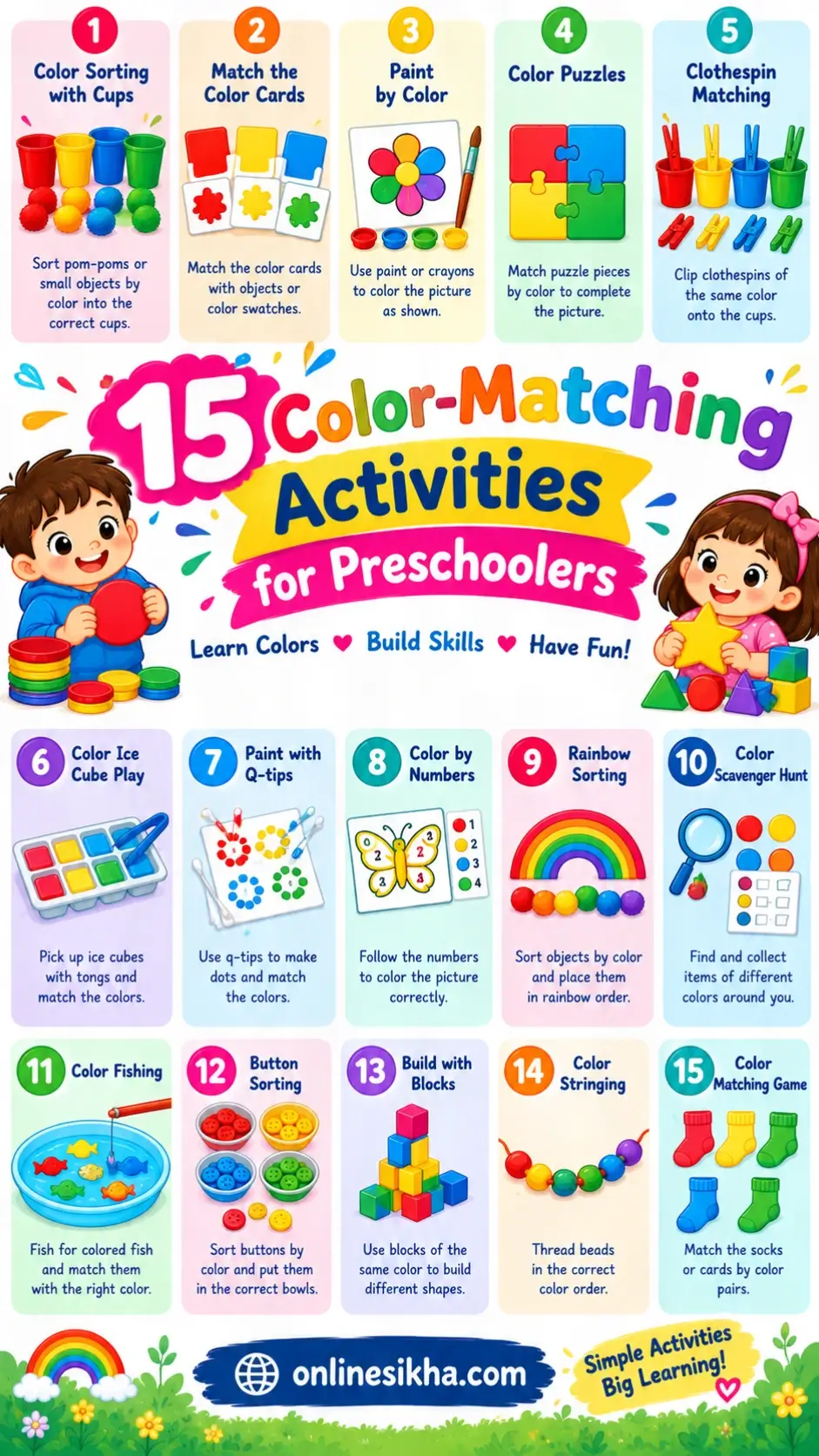 Color matching activities for preschoolers