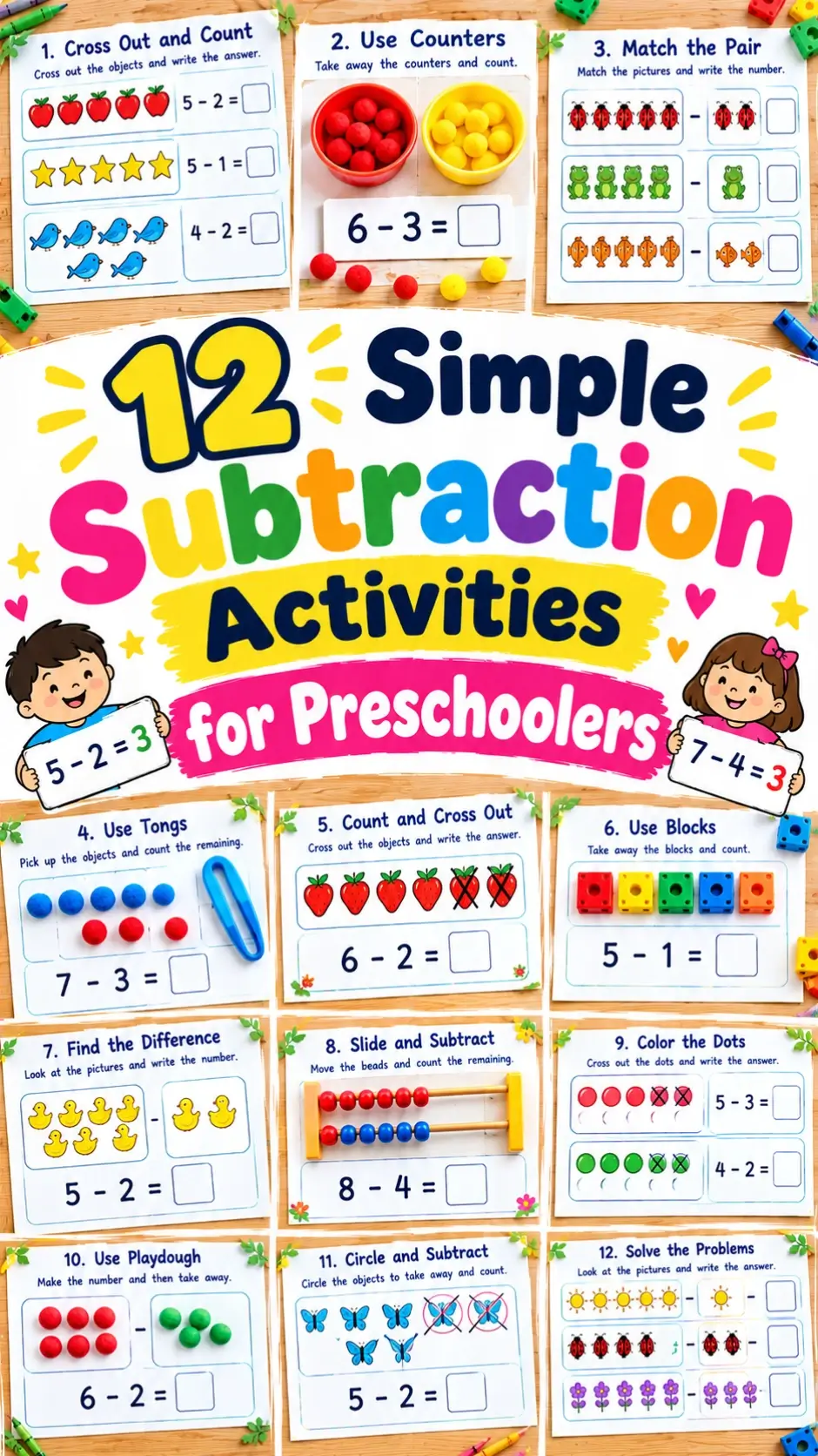Subtraction Activities for Preschoolers